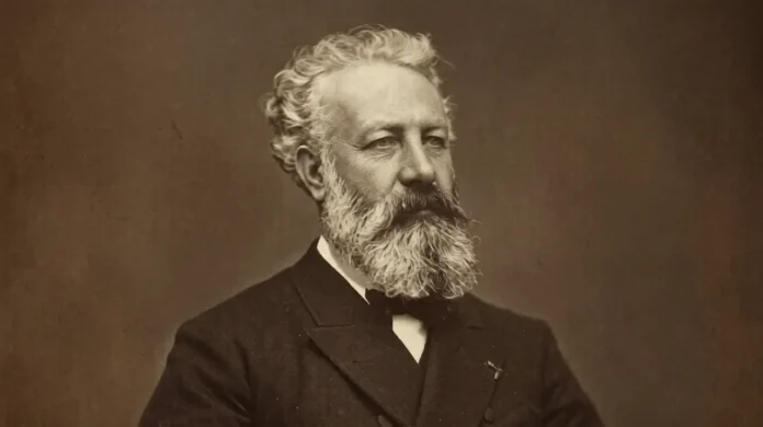 Portrait of Jules Verne, the pioneering French author known for inspiring modern science fiction
